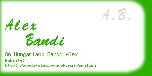 alex bandi business card